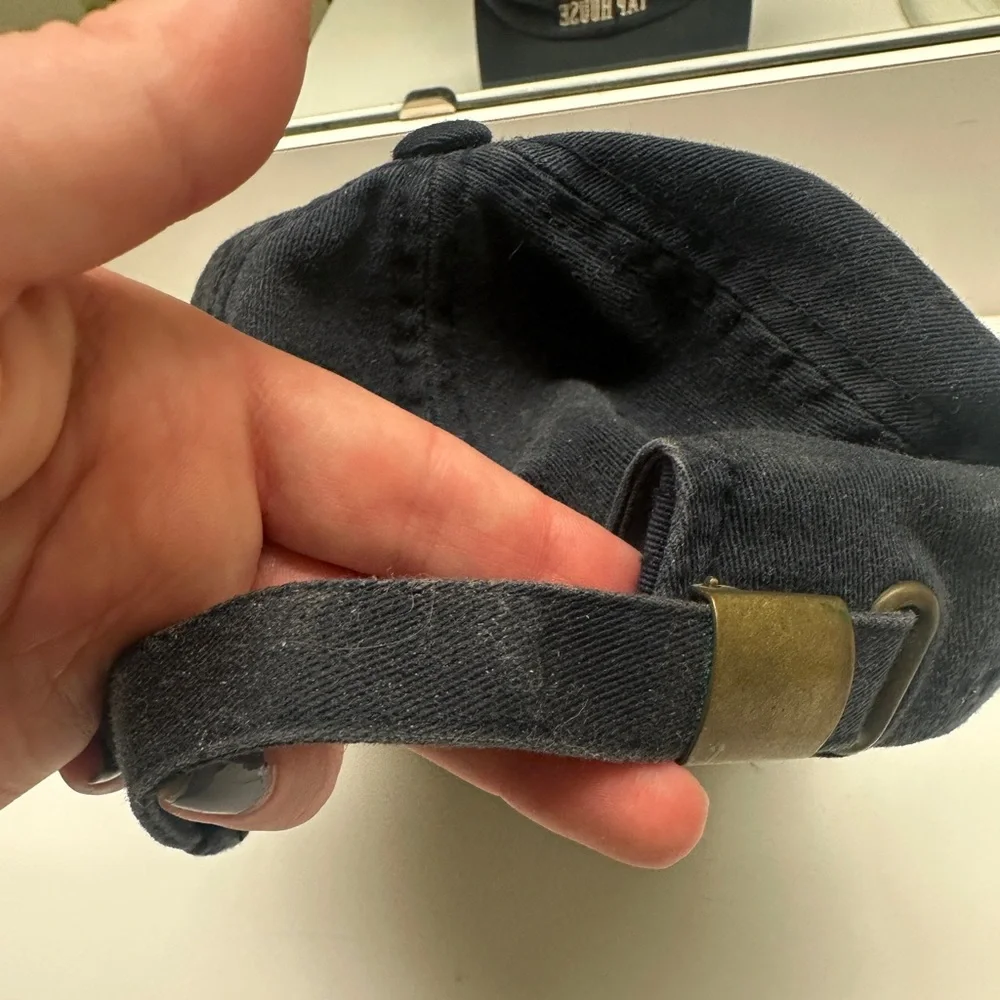 J.Crew Navy Cap with Embroidered Details - One Size